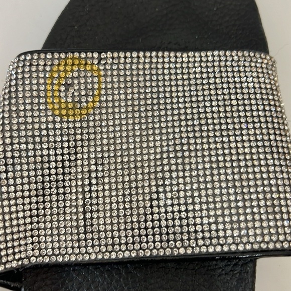 Bling Slides.  Silver/Black. Size US 11. EU 42 - Picture 7 of 7
